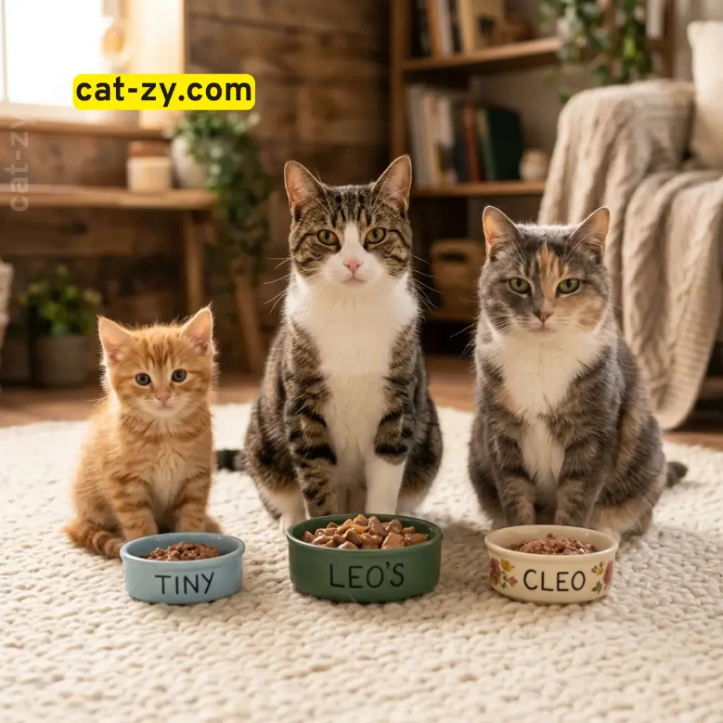 Finding the right cat food wet for different life stages with cat-zy.