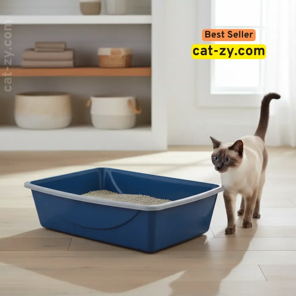 A detailed review of the Petmate Open Cat Litter Box, a reliable Large Litter Box in Blue Mesa, presented by the team at cat-zy for pet owners.