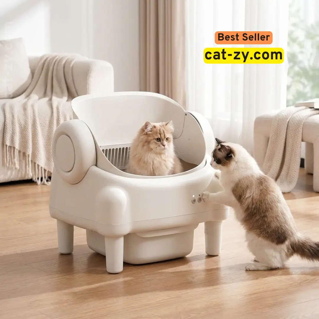 Self Cleaning Automatic Litter Box with App Control for Multiple Cats - best cat litter box