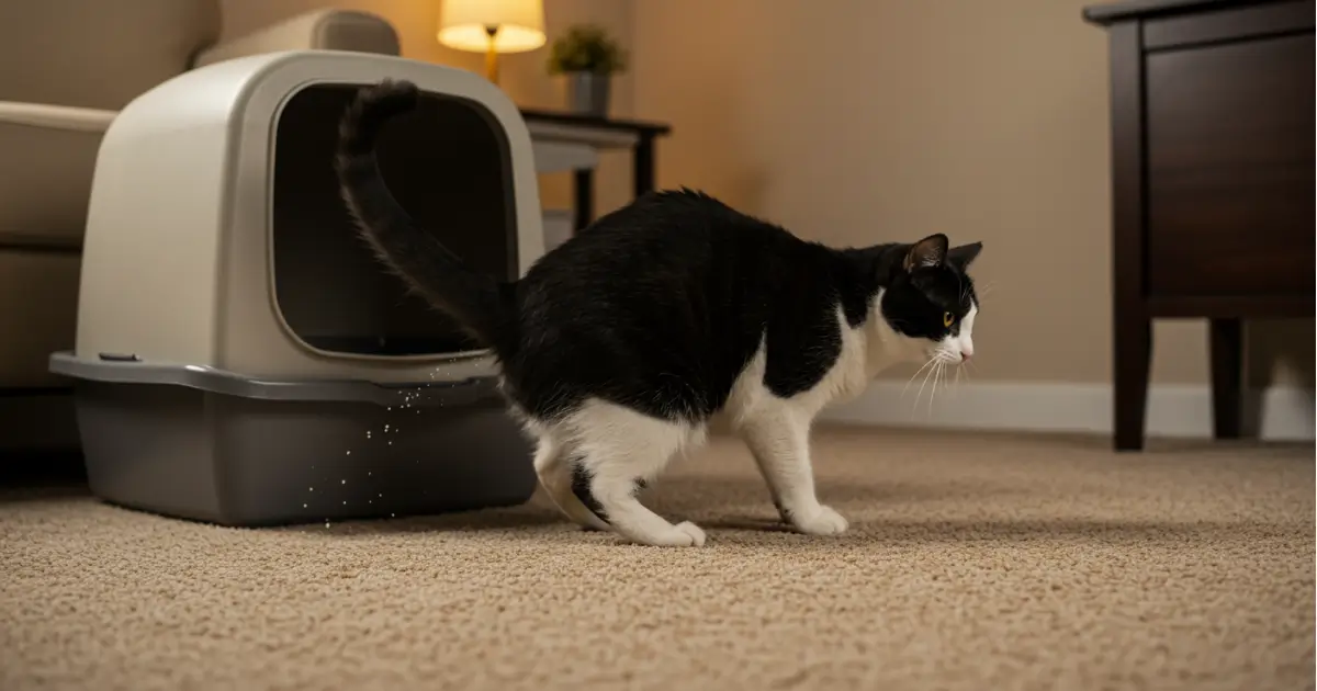 cat urinating outside litter box