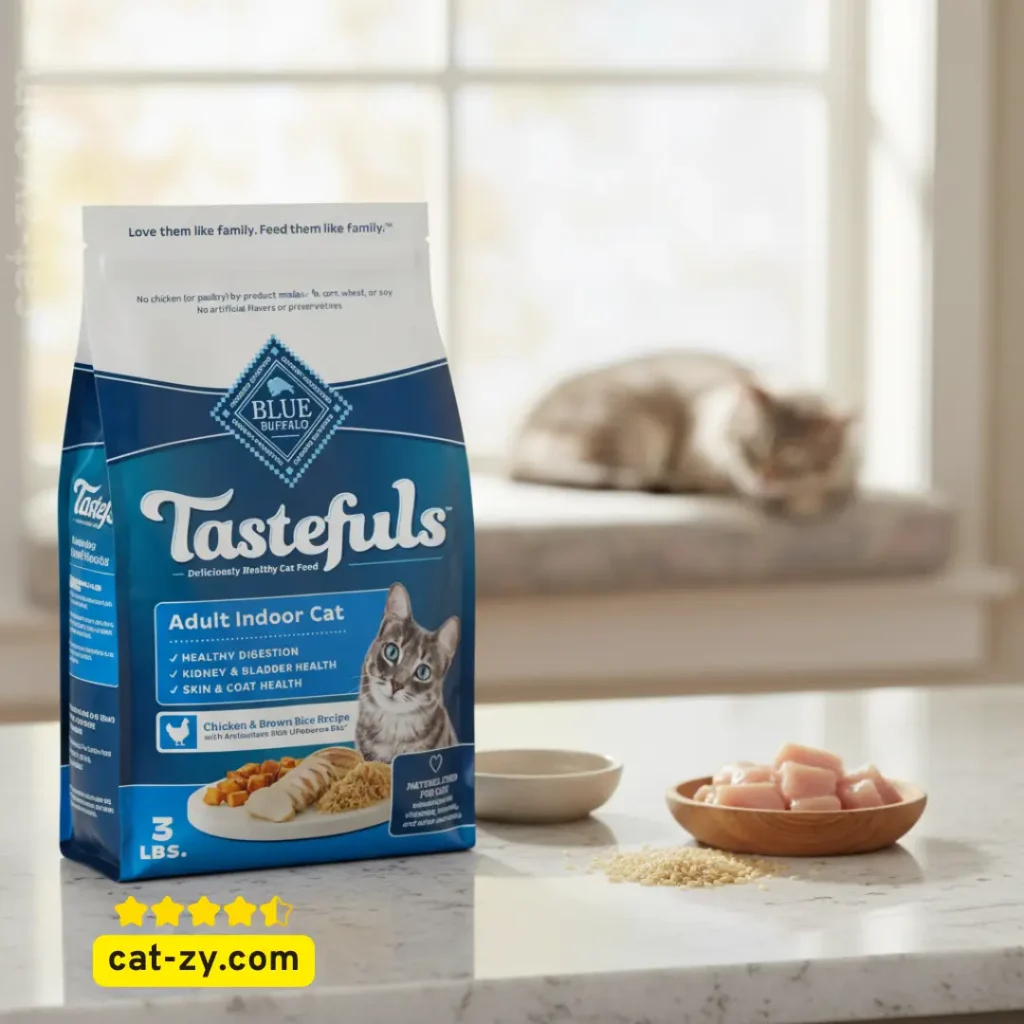 making cat food at home cat-zy dry cat food in kitchen with cat in background