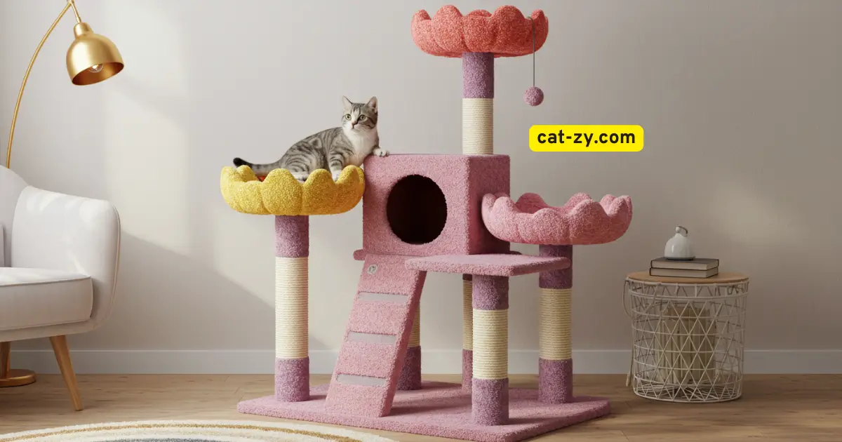 Flower Cat Tree _ cat-zy.com