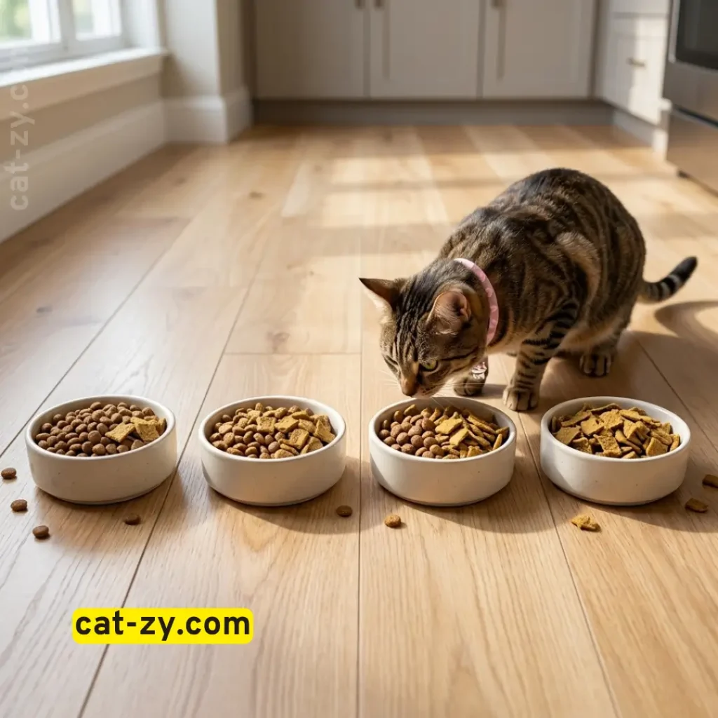 Step-by-step food transition bowls for purina cat chow indoor dry cat food on cat-zy