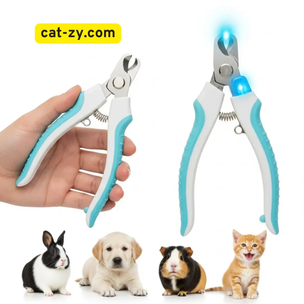 Cat Dog Pet Nail Clippers with Light _ cat-zy