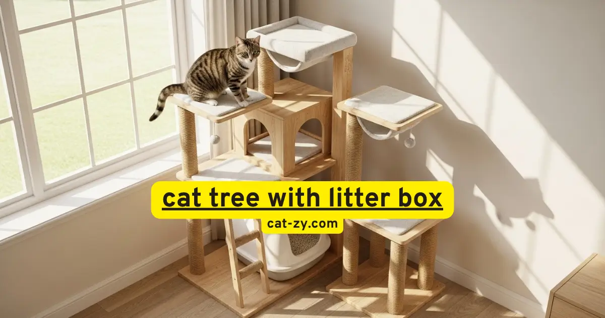 Cat Tree with Litter Box _ cat-zy