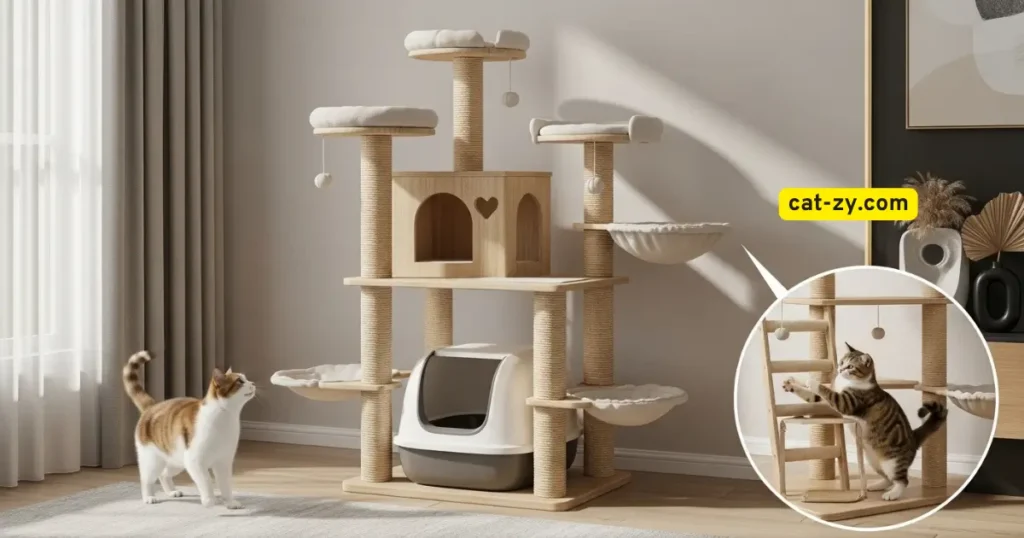 Modular Cat Tree with Litter Box Systems _ cat-zy