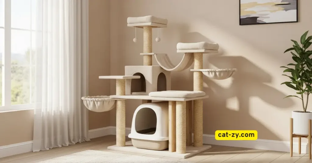 What to Look for When Buying a Cat Tree with Litter Box _ cat-zy