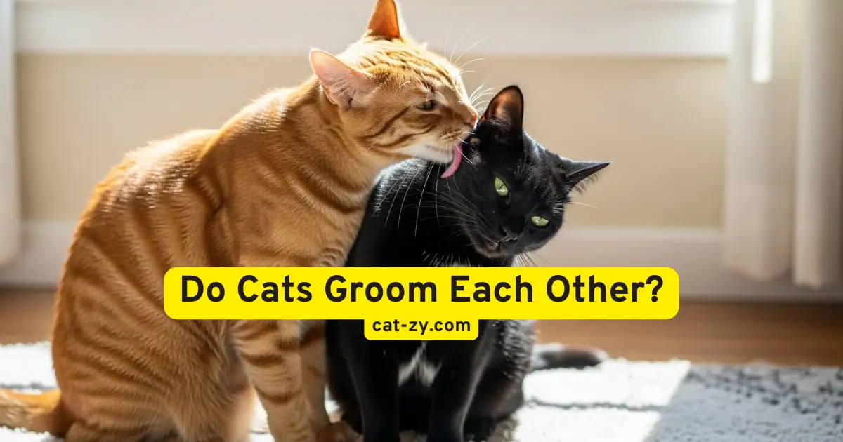 do cats groom each other _ cat-zy