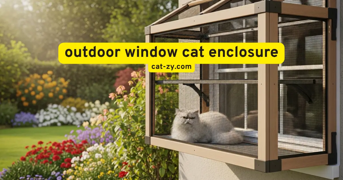 outdoor window cat enclosure _ cat-zy