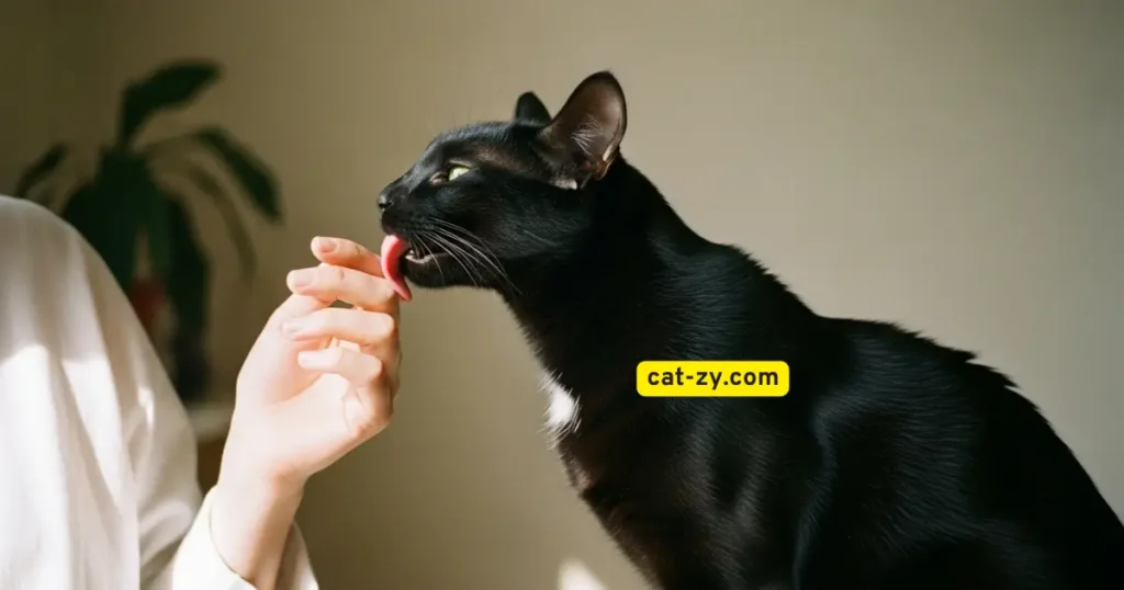 why do cats lick you _ cat-zy _ Interpreting Different Types of Cat Licking