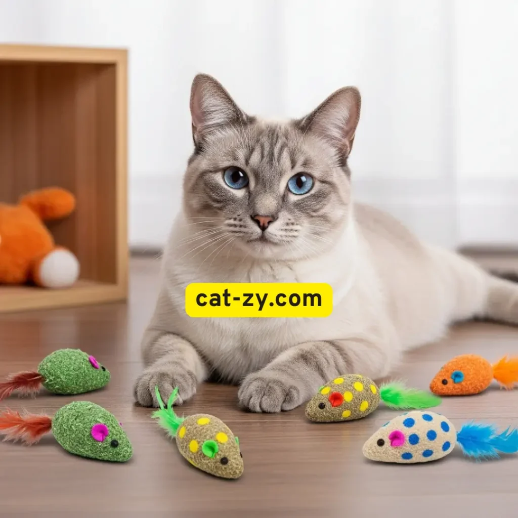 Catnip-filled mice _ Cat Toy Box _ cat-zy
