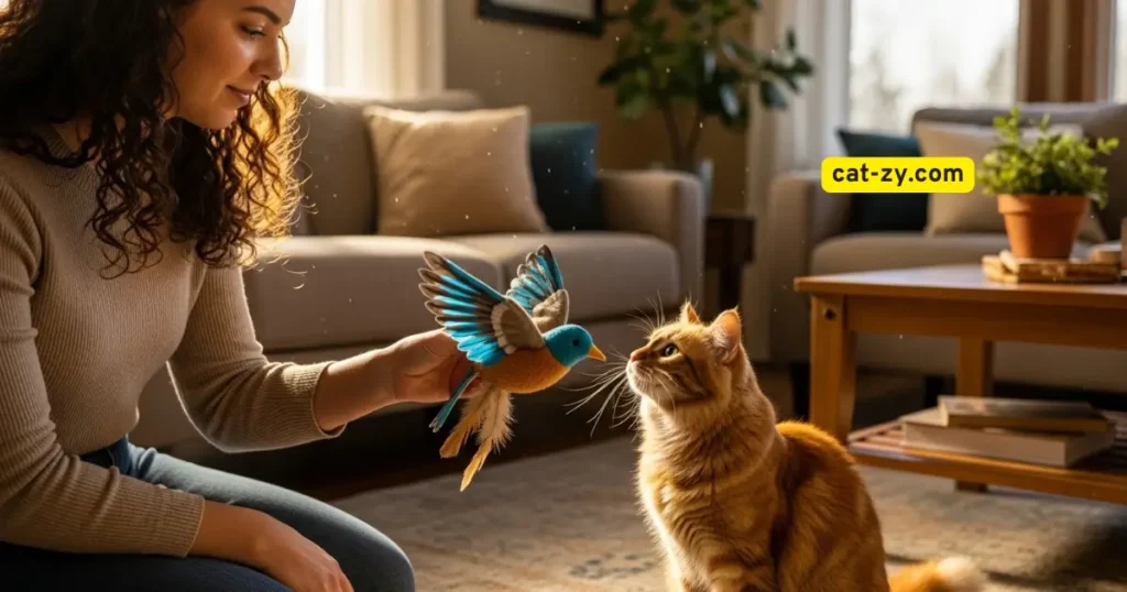 Introduce a Cat to a Flapping Bird Cat Toys _ cat-zy