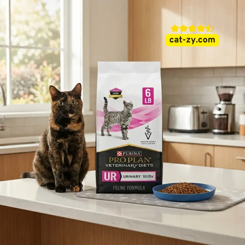 Purina Pro Plan Veterinary Diets UR Urinary St/Ox Feline Formula Dry Cat Food 6 lb bag compared to Royal Canin Urinary SO Cat Food on cat-zy.