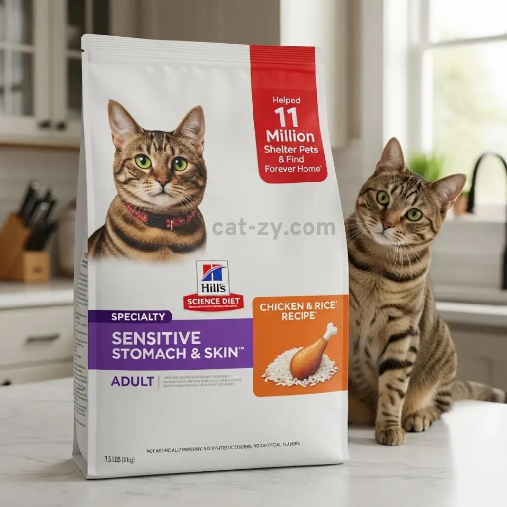 Hill's Science Diet Formula for Sensitive Stomach & Skin in Cats _ cat-zy