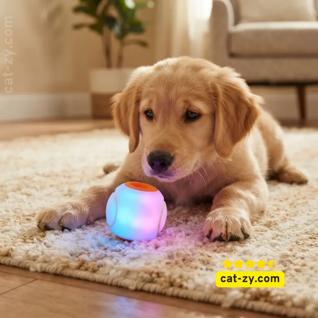 Light up dog balls for active pet play featured on cat-zy guide to dog and cat toys