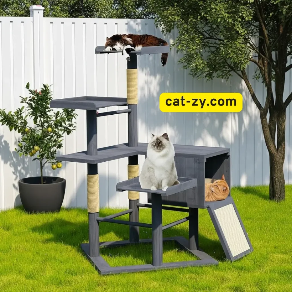 Outdoor Cat Tree Options _ big cat tree _ cat-zy