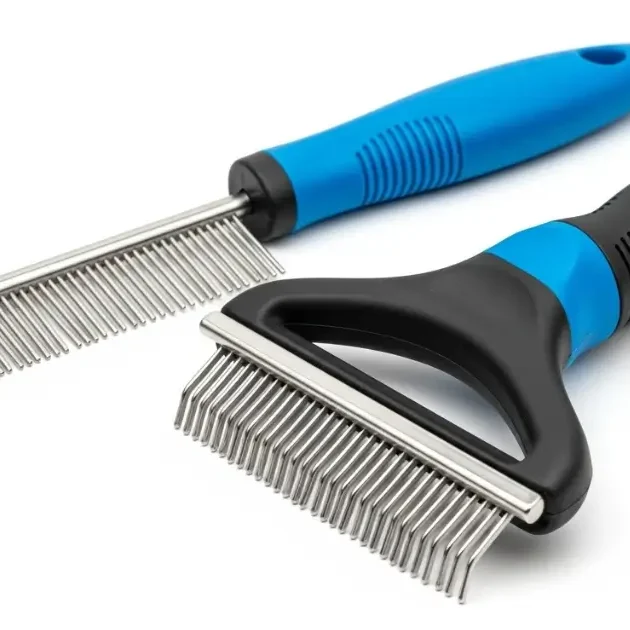 wide-toothed comb and slicker brush _ curly hair cat _ cat-zy