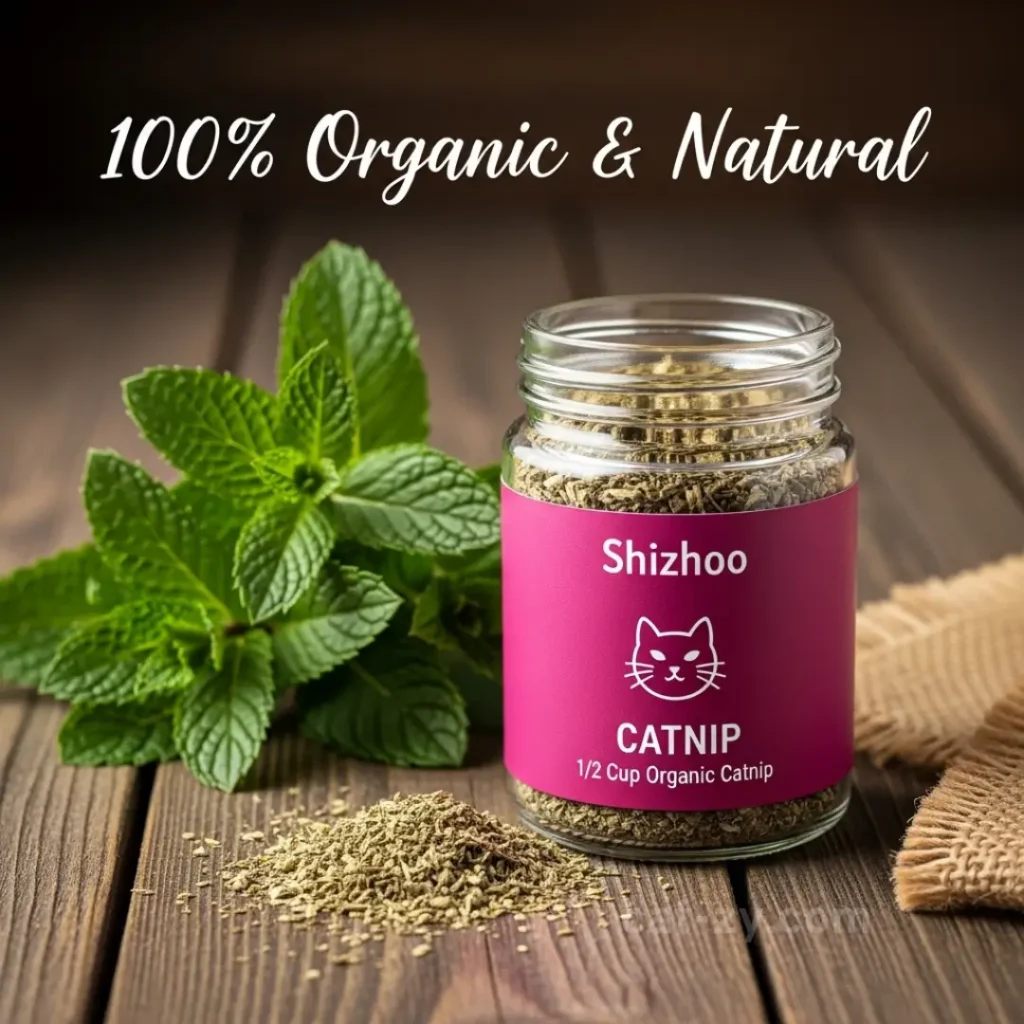 Catnip for Cats with Leaves and Flowers _ cat-zy
