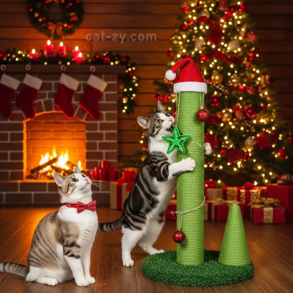Christmas cat tree _ cat-zy