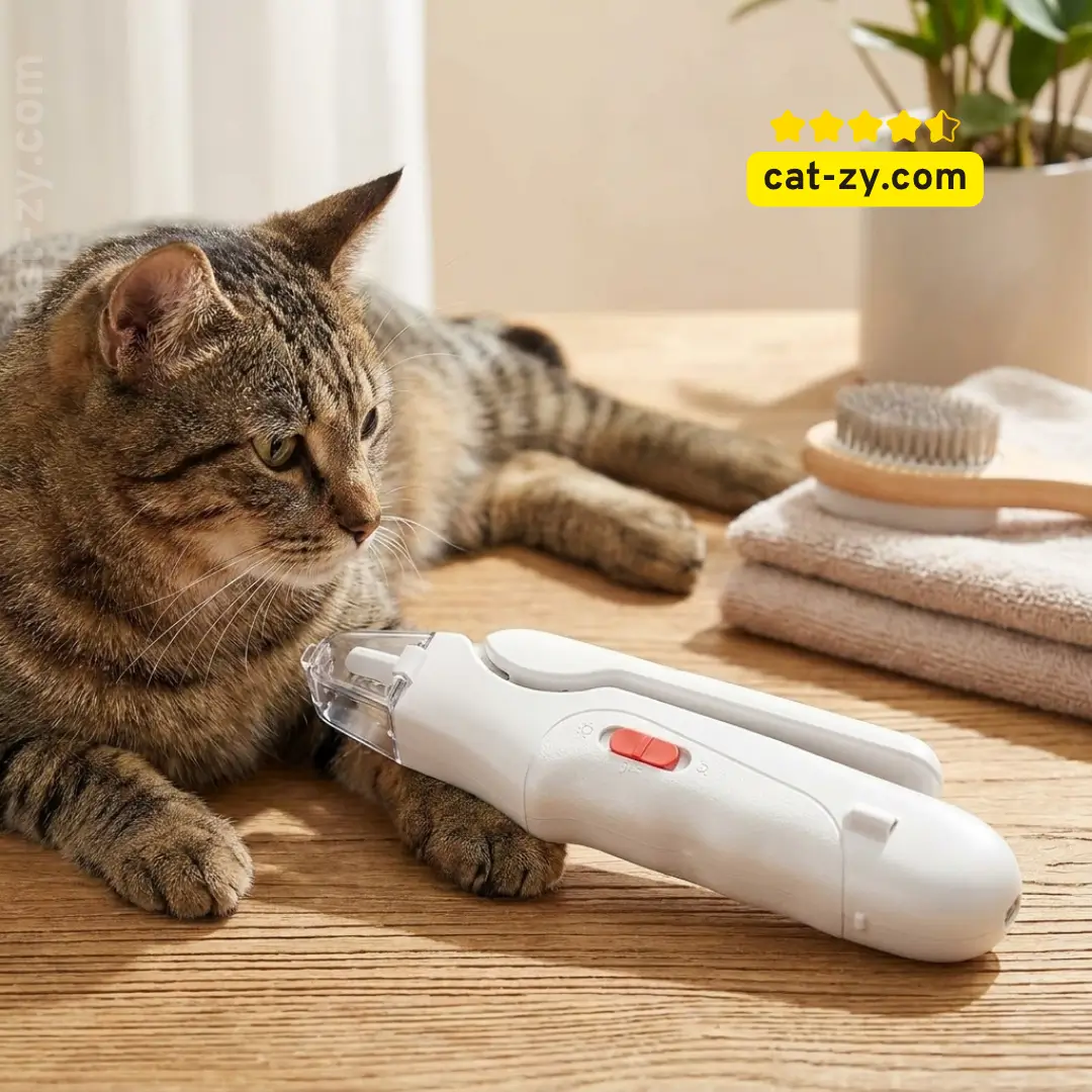 2 in 1 Rechargeable Cat and Dog Nail Trimmer - best cat grooming tool