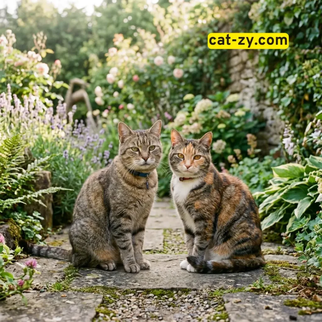 Comparing male and female cat aging for the cat age in human years calculator on cat-zy.
