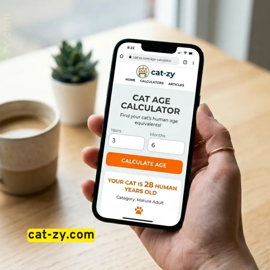 How to use the cat age in human years calculator interface on cat-zy.